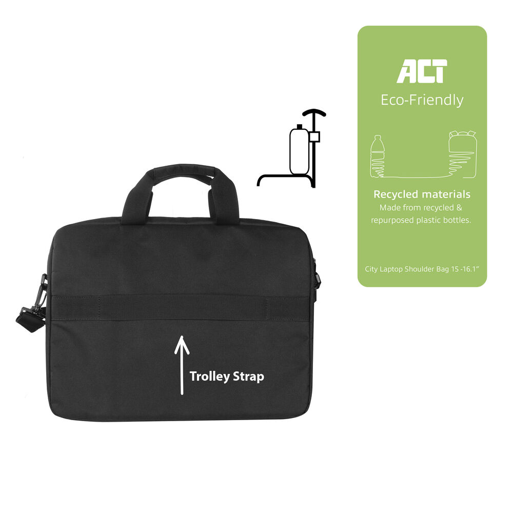 ACT AC8505 Laptop Schoudertas Laptoptas 15,6 inch zwart