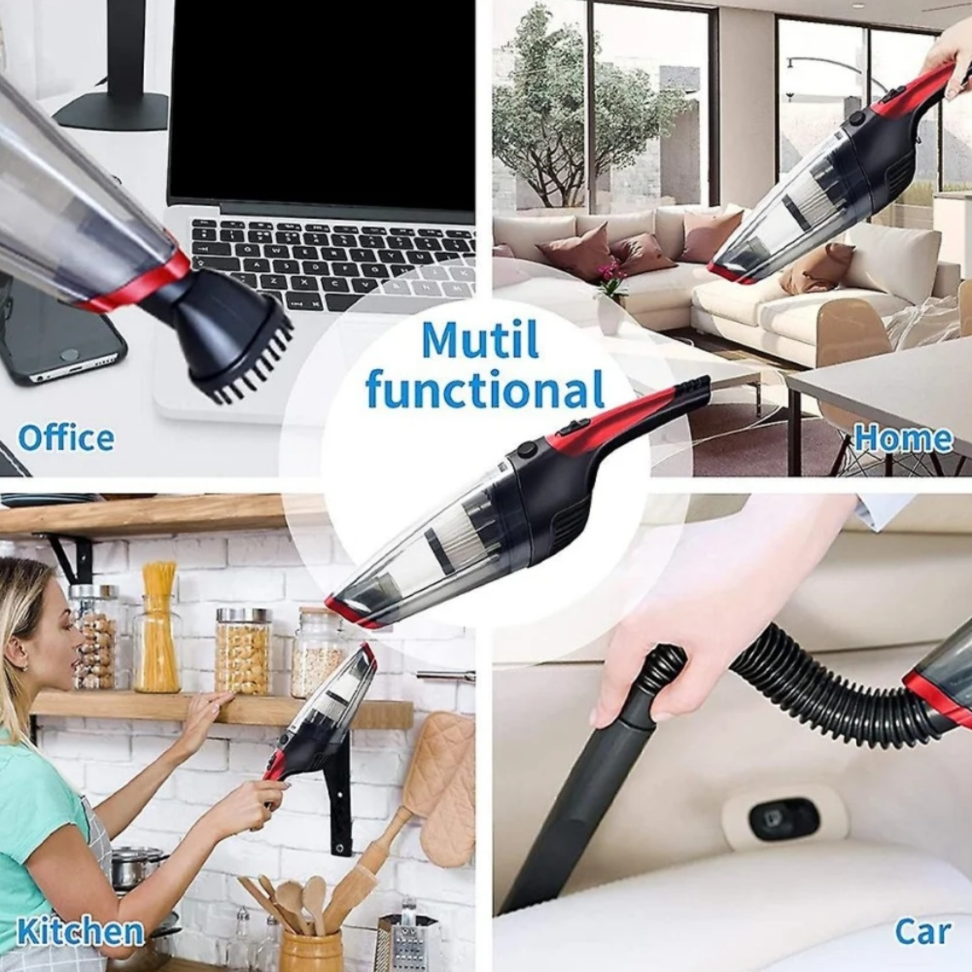 Vielseitiger Handstaubsauger für Büro, Zuhause, Küche und Auto.