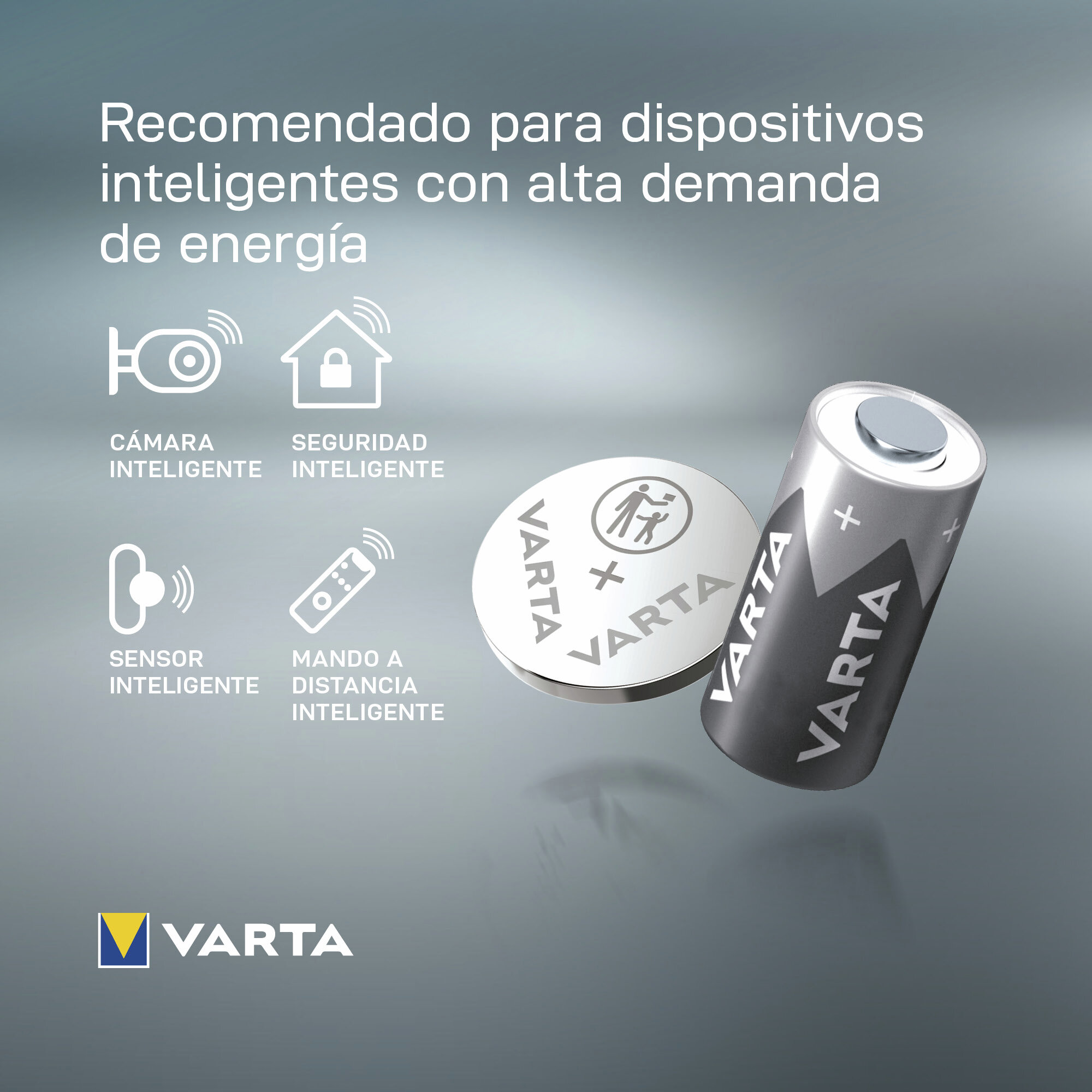 Varta-Batterien für intelligente Geräte: AA-Batterie und Knopfzelle.