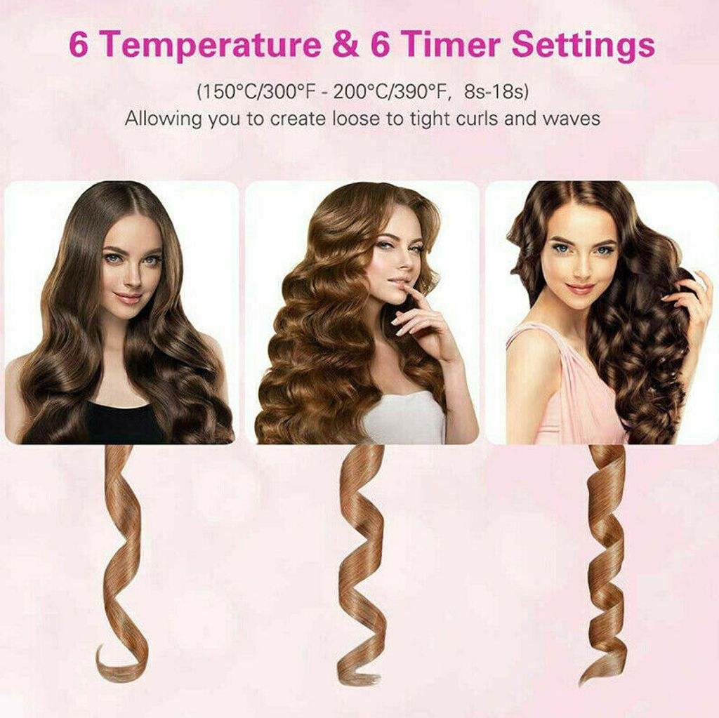 Drei Frauen mit verschiedenen Locken und Haarsträhnen, die Locken zeigen.