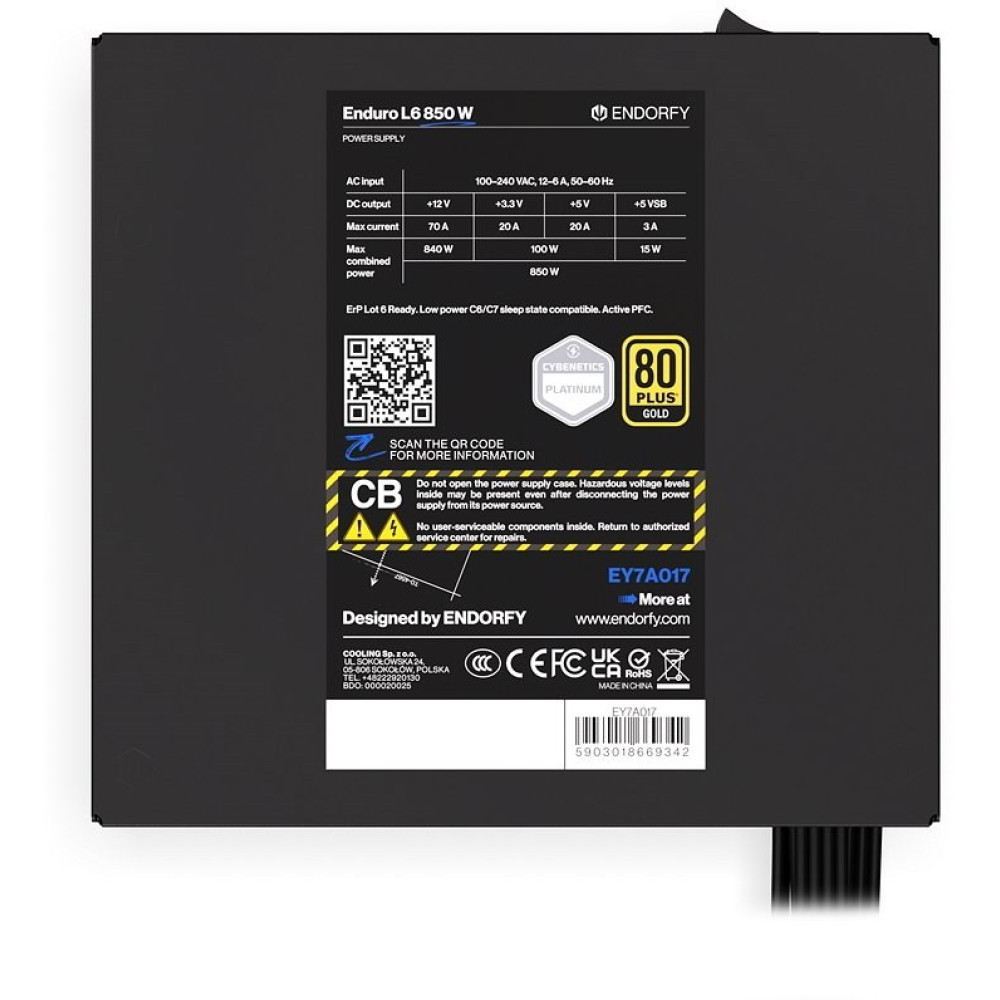 Zasilacz ENDORFY EY7A017 Czarny