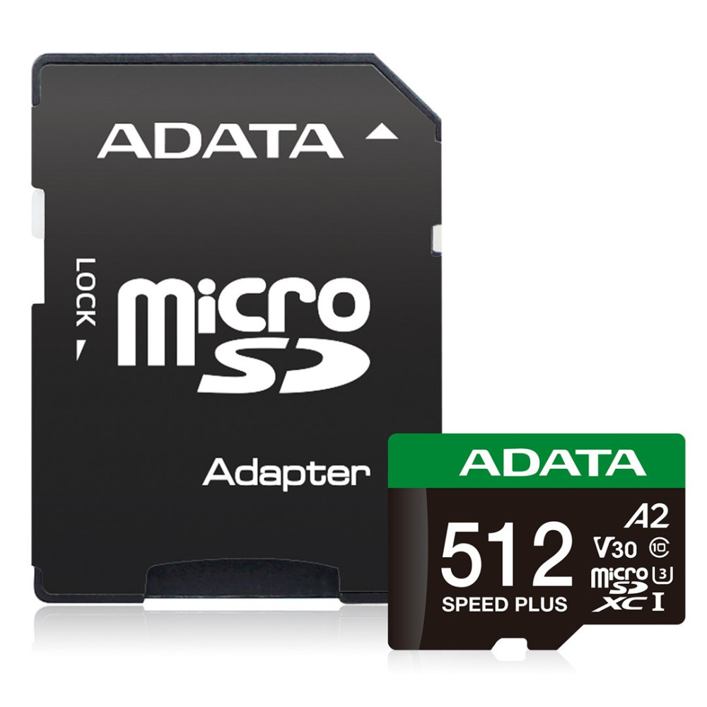 Adapter microSD ADATA i karta microSDXC 512 GB z Speed Plus A2 V30.