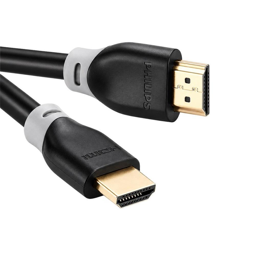 Beyaz arka plan üzerinde siyah ve gri konektörlü iki HDMI kablosu.