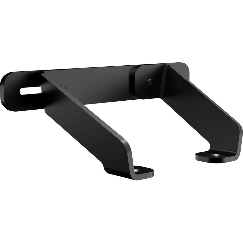 Montaj delikli, iki kollu siyah metal braket.