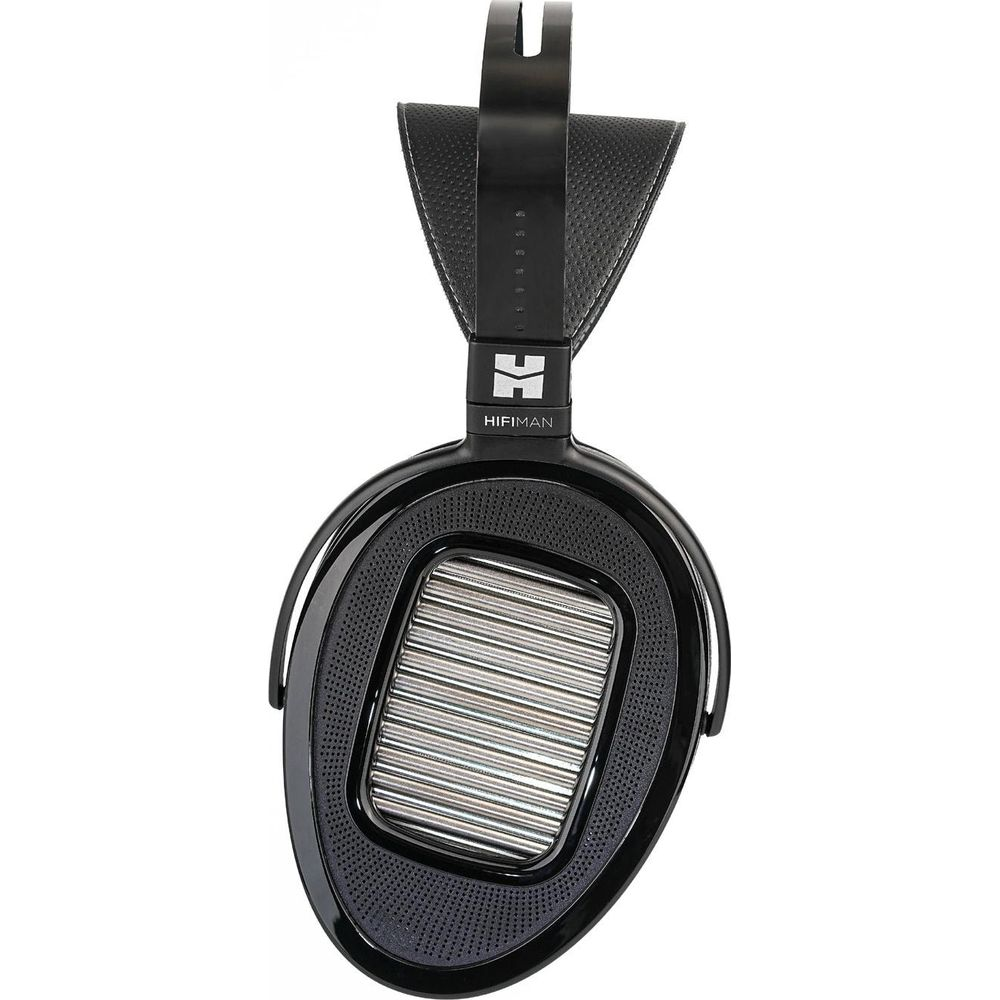 Auriculares negros con rejillas plateadas y logo Hifiman.