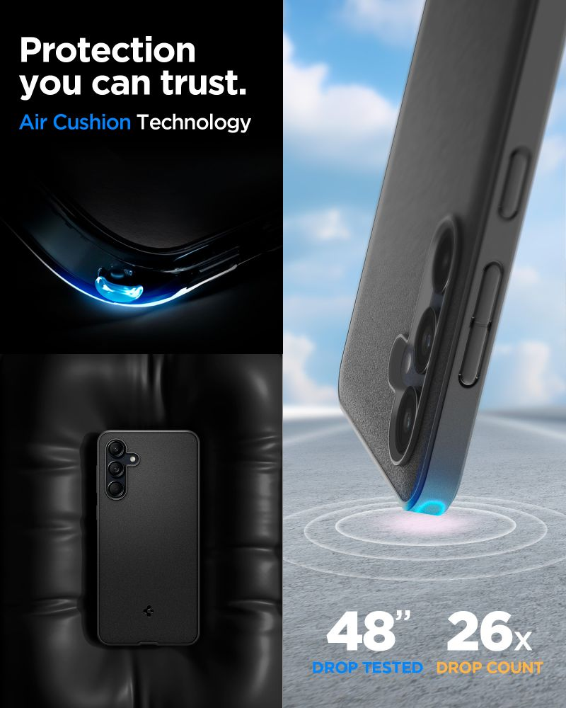 Protezione di cui ti puoi fidare. Tecnologia Air Cushion. Testato caduta 48", 26 volte.