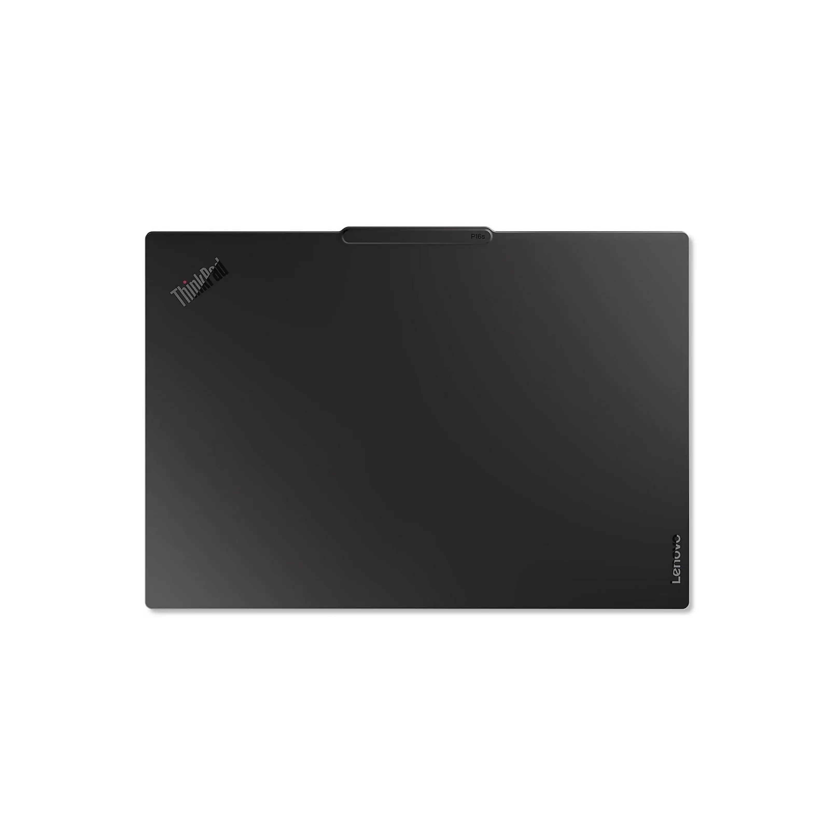 Un laptop nero con loghi ThinkPad e Lenovo.