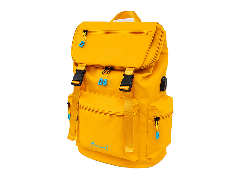 ANEMOSS 15" Bilgisayar Bölmeli Suya Dayanıklı Günlük ve Seyahat İçin Uygun Unisex Okul Kullanımı İçin İdeal Sırt Çantası Sarı