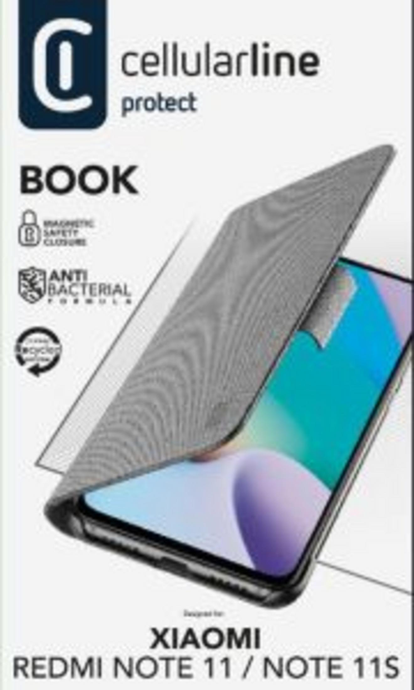 Custodia grigia per Xiaomi Redmi Note 11/11S con logo.