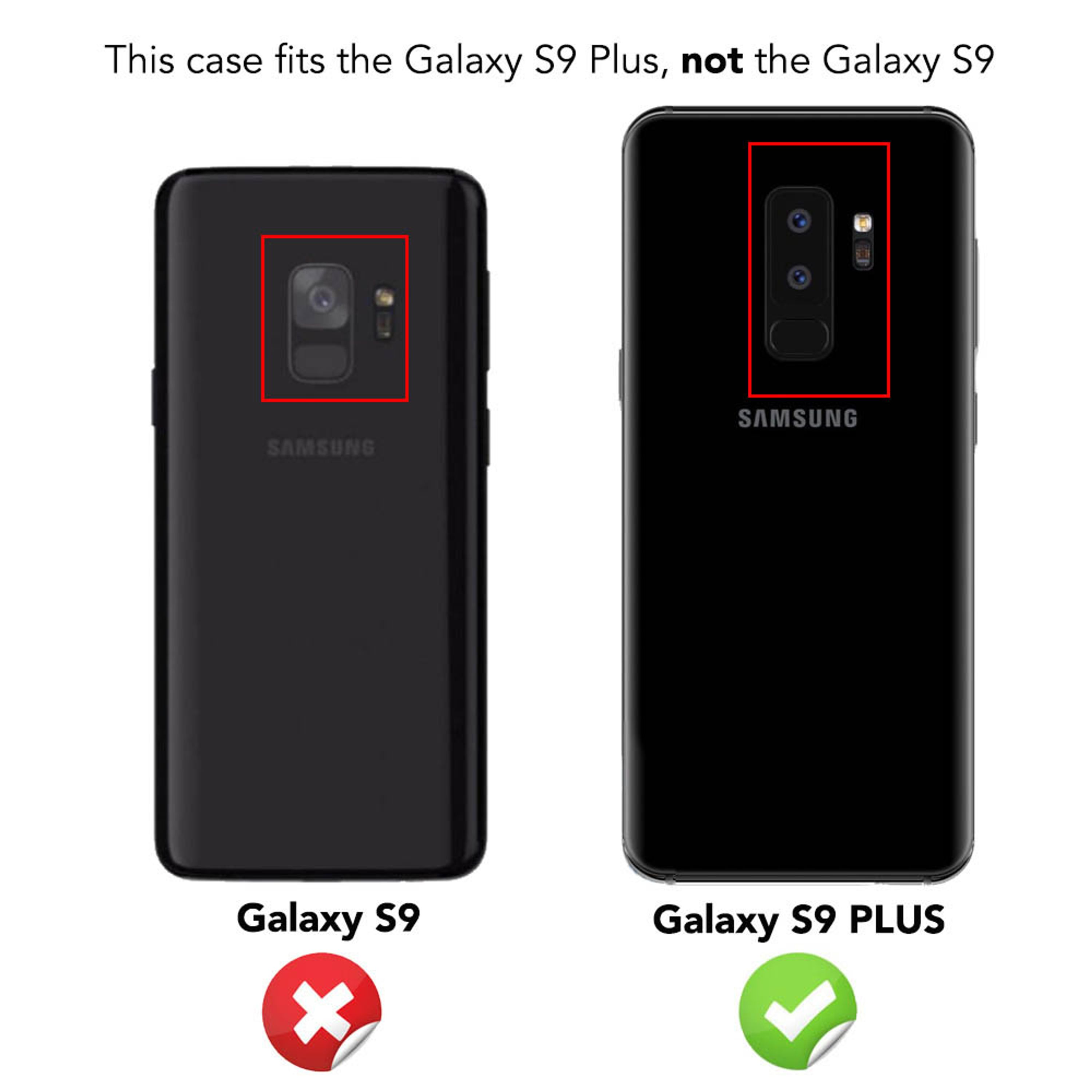 Zwei Samsung Handys, S9 und S9 Plus, mit Kameras.