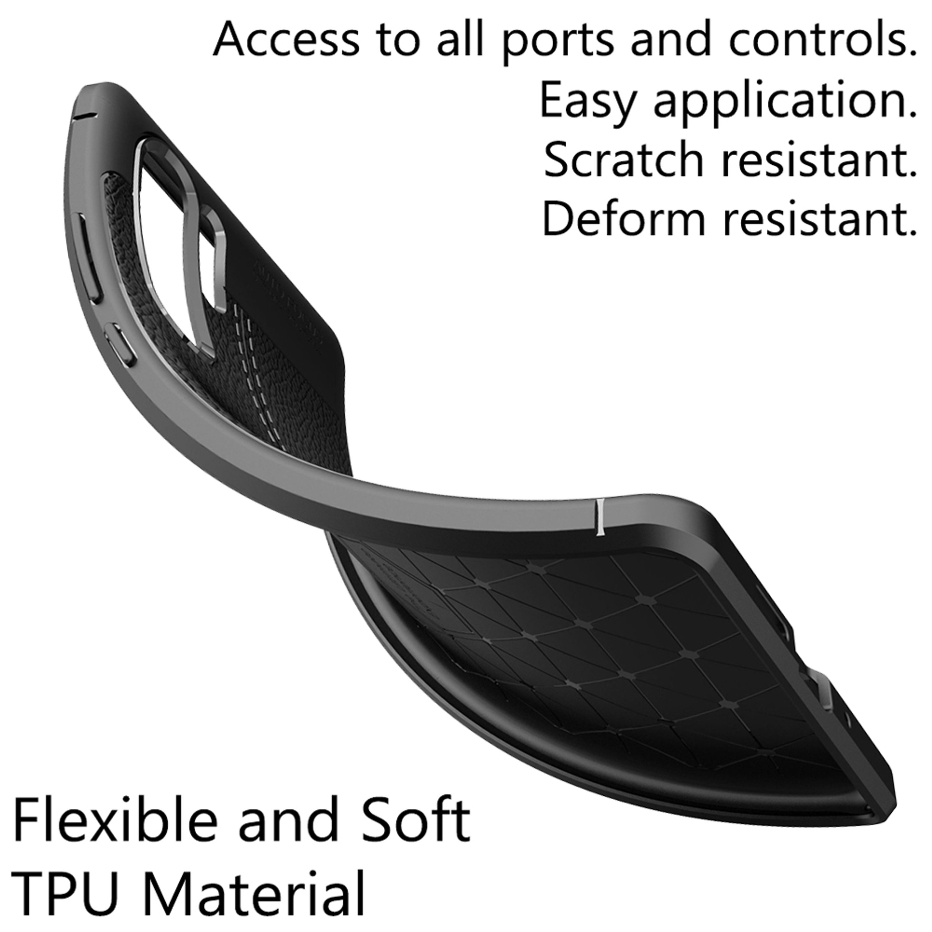Flexibles, schwarzes TPU-Material für Handyhüllen mit Muster.