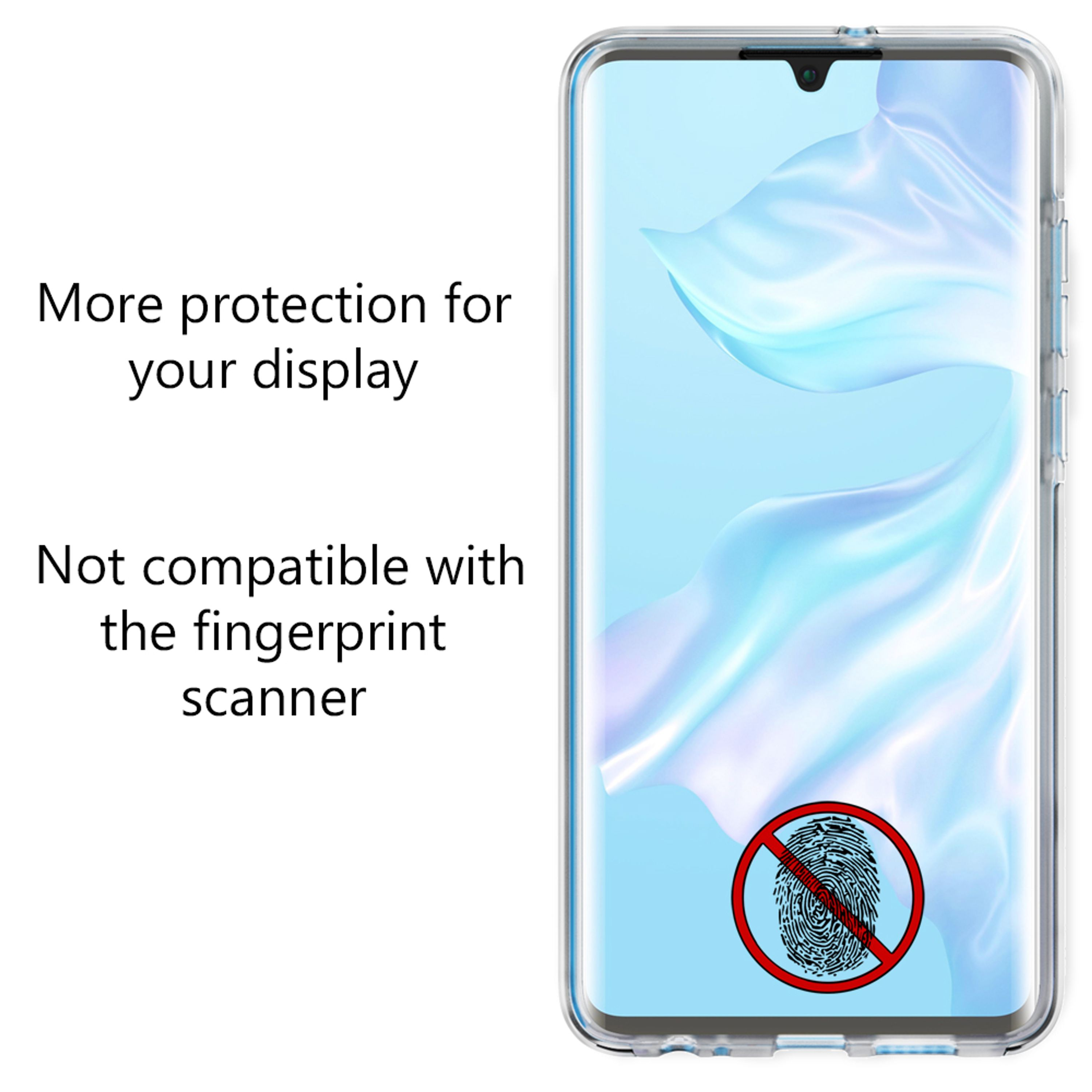 Uno smartphone in custodia trasparente. Un simbolo di impronta digitale è barrato.