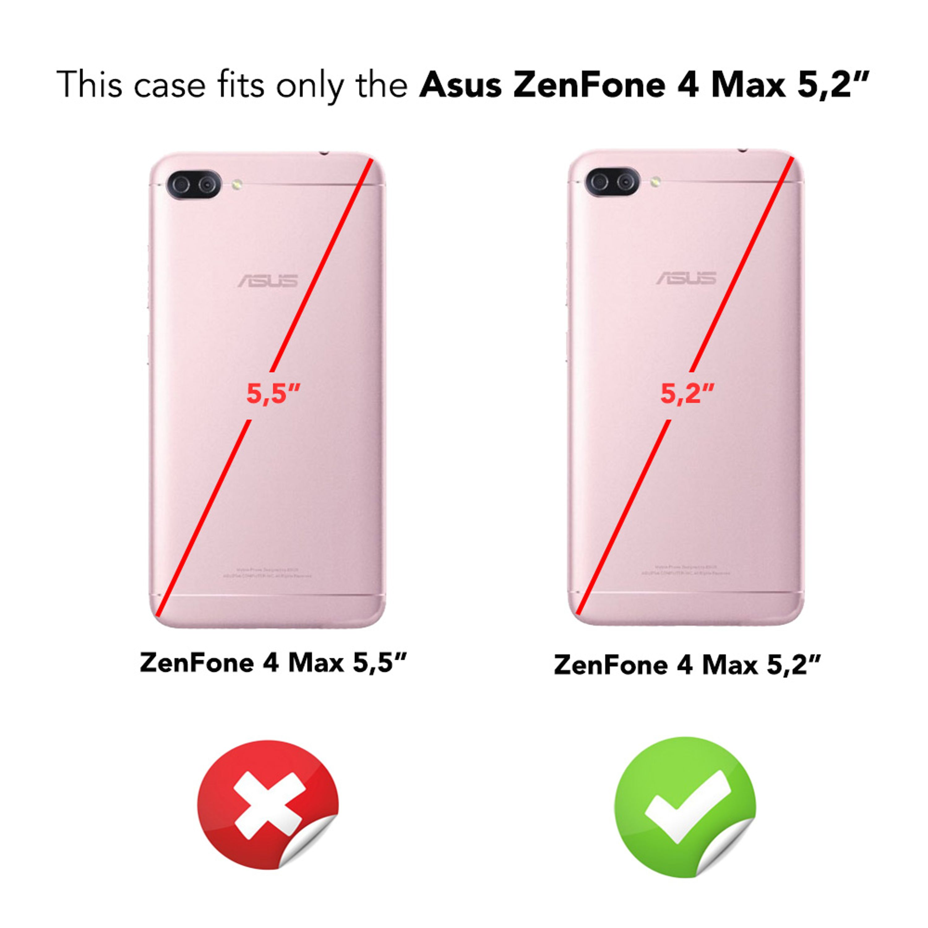 Zwei rosa Smartphones, eines 5,5 Zoll, eines 5,2 Zoll.