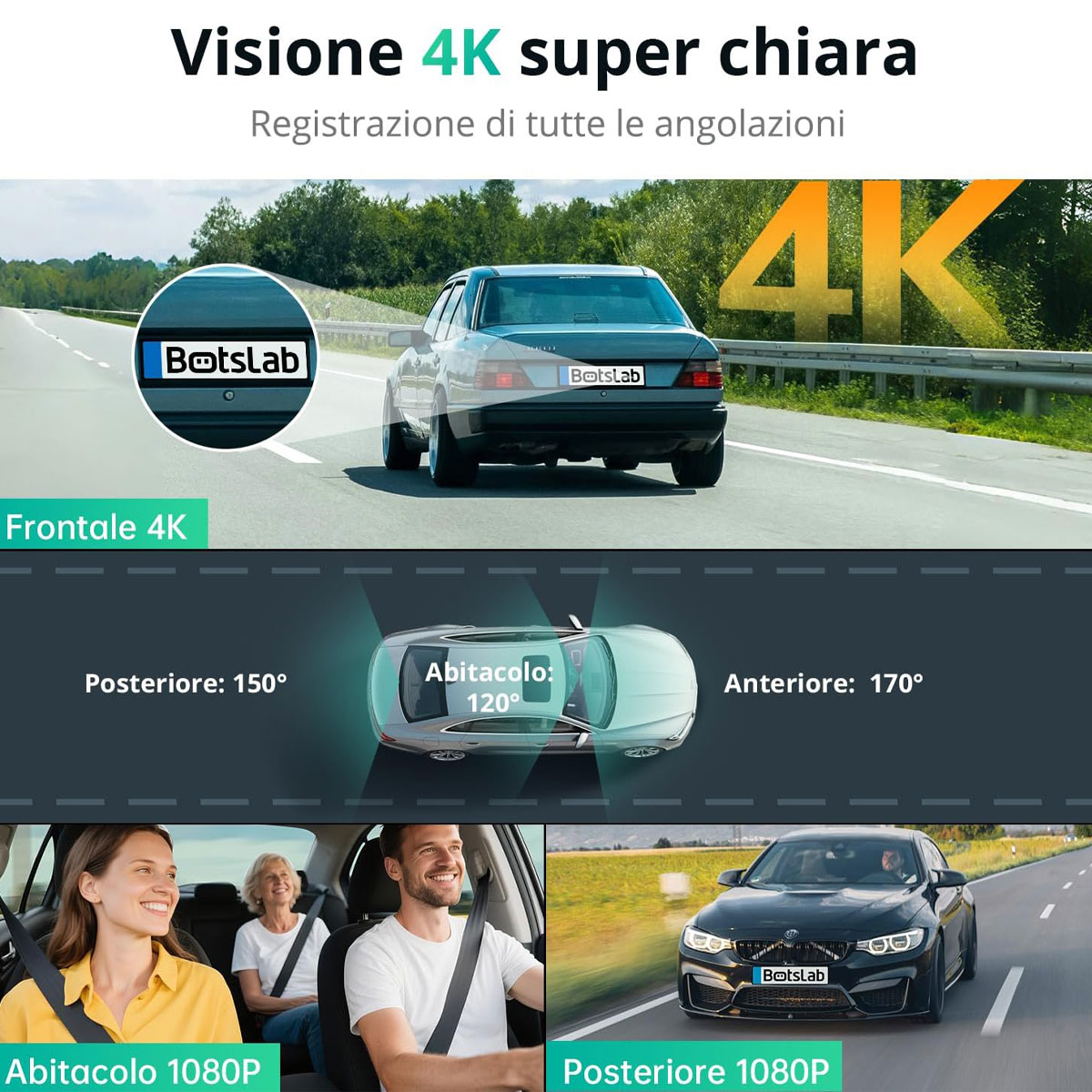 Yolda bir araba, 4K grafik ve iç mekan görünümleriyle.