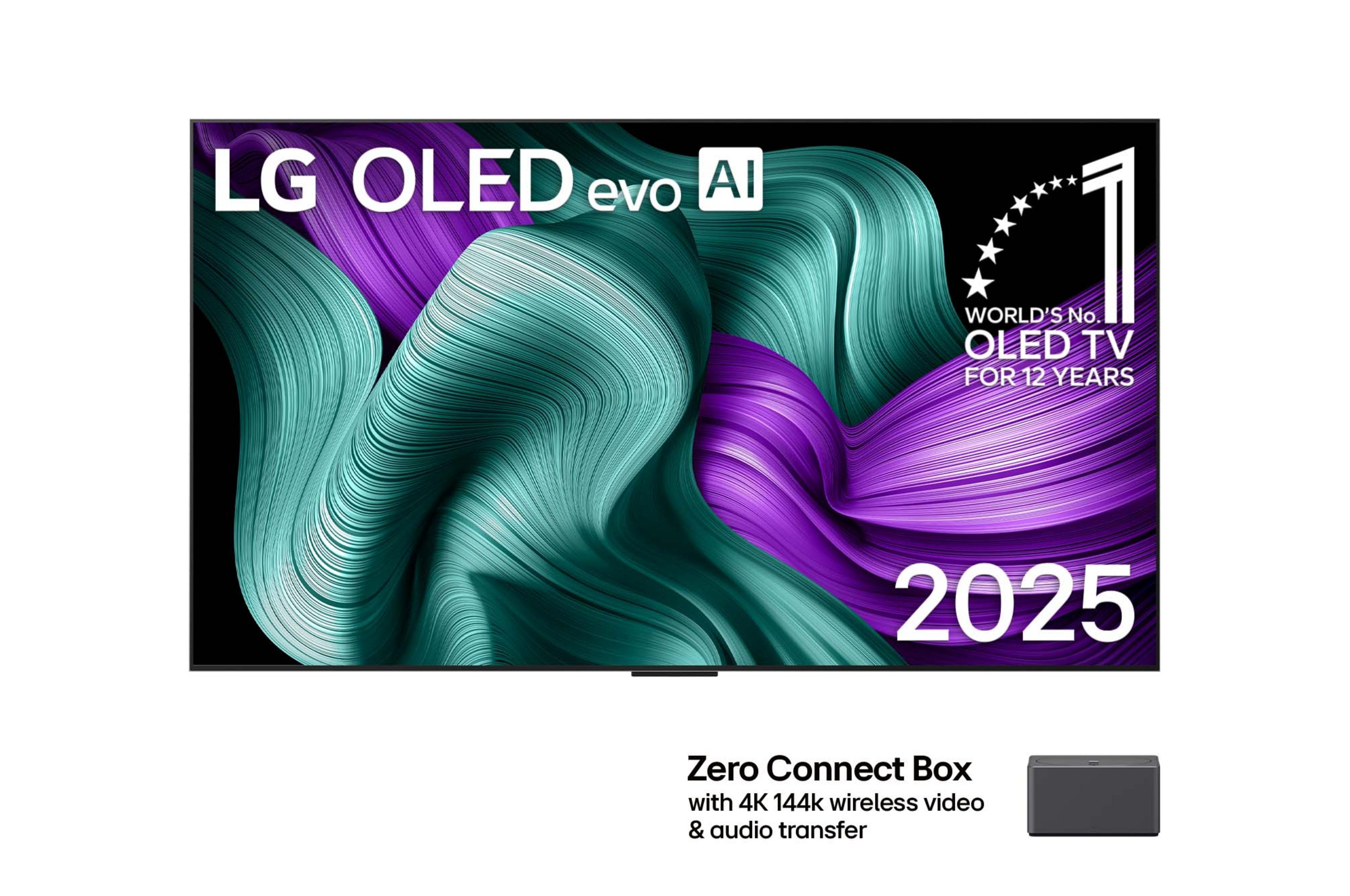 TV LG OLED evo AI con logo 2025, TV OLED N.1 al mondo da 12 anni.