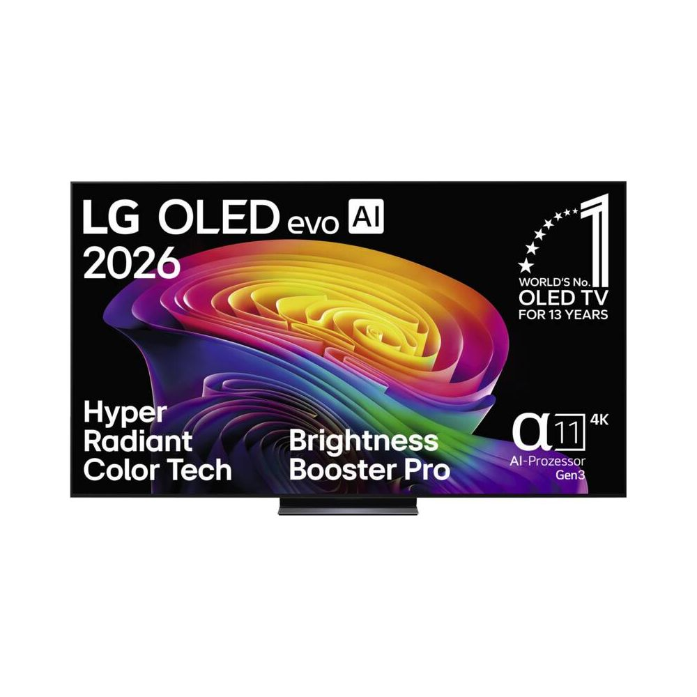 TV LG OLED evo AI 2026 avec processeur α11 4K, Hyper Radiant Color Tech.