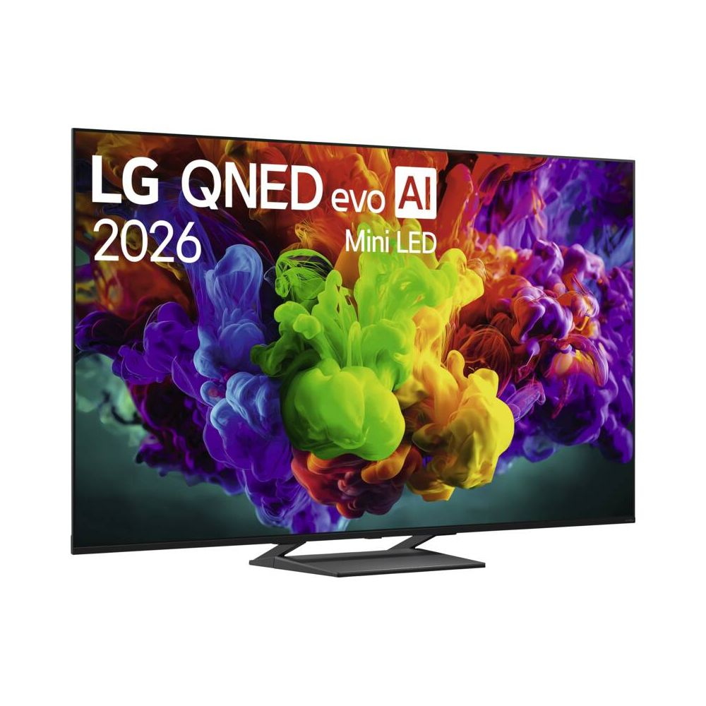 Un téléviseur LG QNED evo AI Mini LED aux couleurs vives.