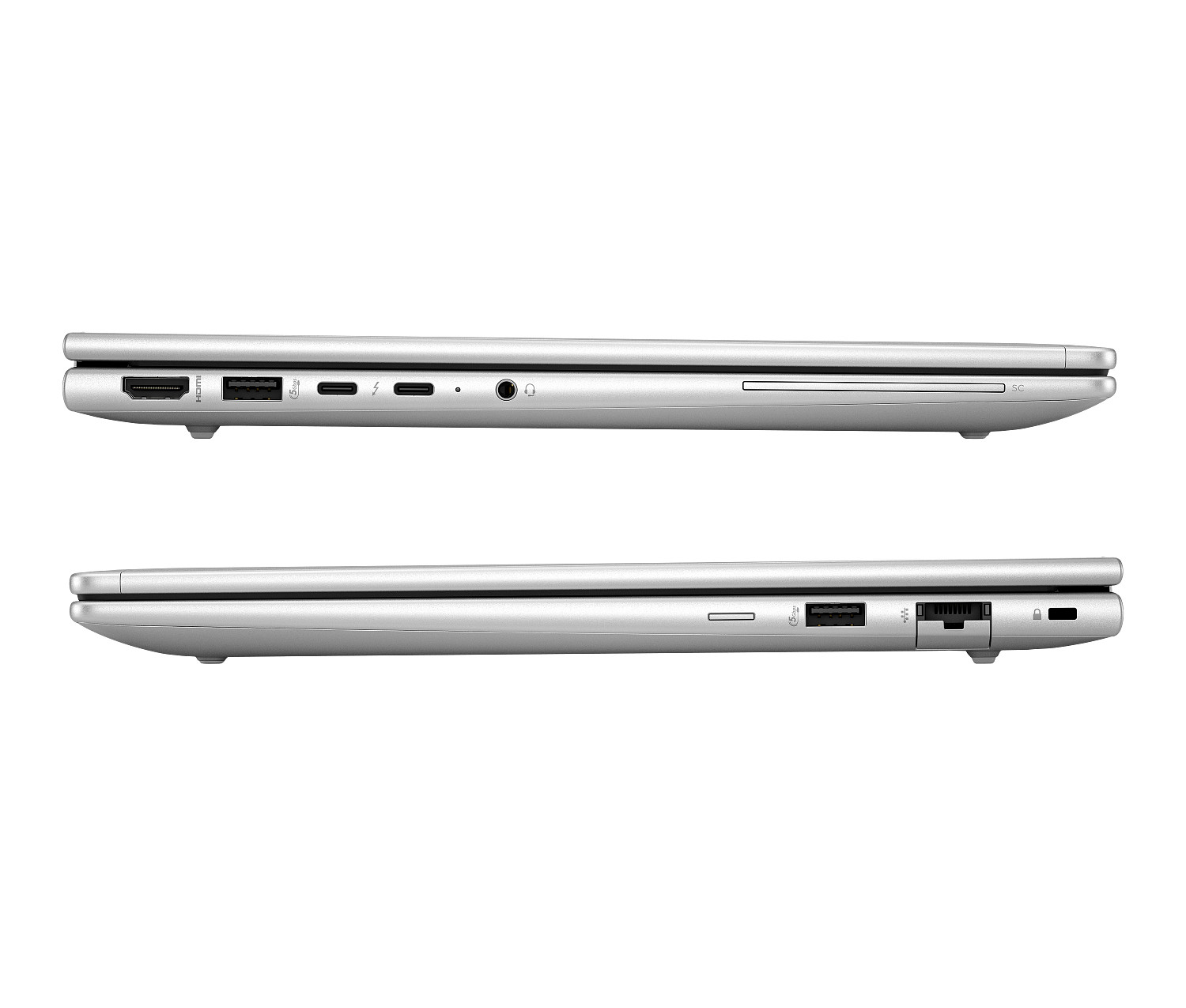 Laptop HP B4JE2E8 QWERTZ / Procesor Intel Core Ultra 5 135U (12 MB pamięci podręcznej, do 4,40 GHz) / 16 GB RAM / 256 GB SSD / Core™ Onboard Graphics / Windows 11 Pro Srebrny