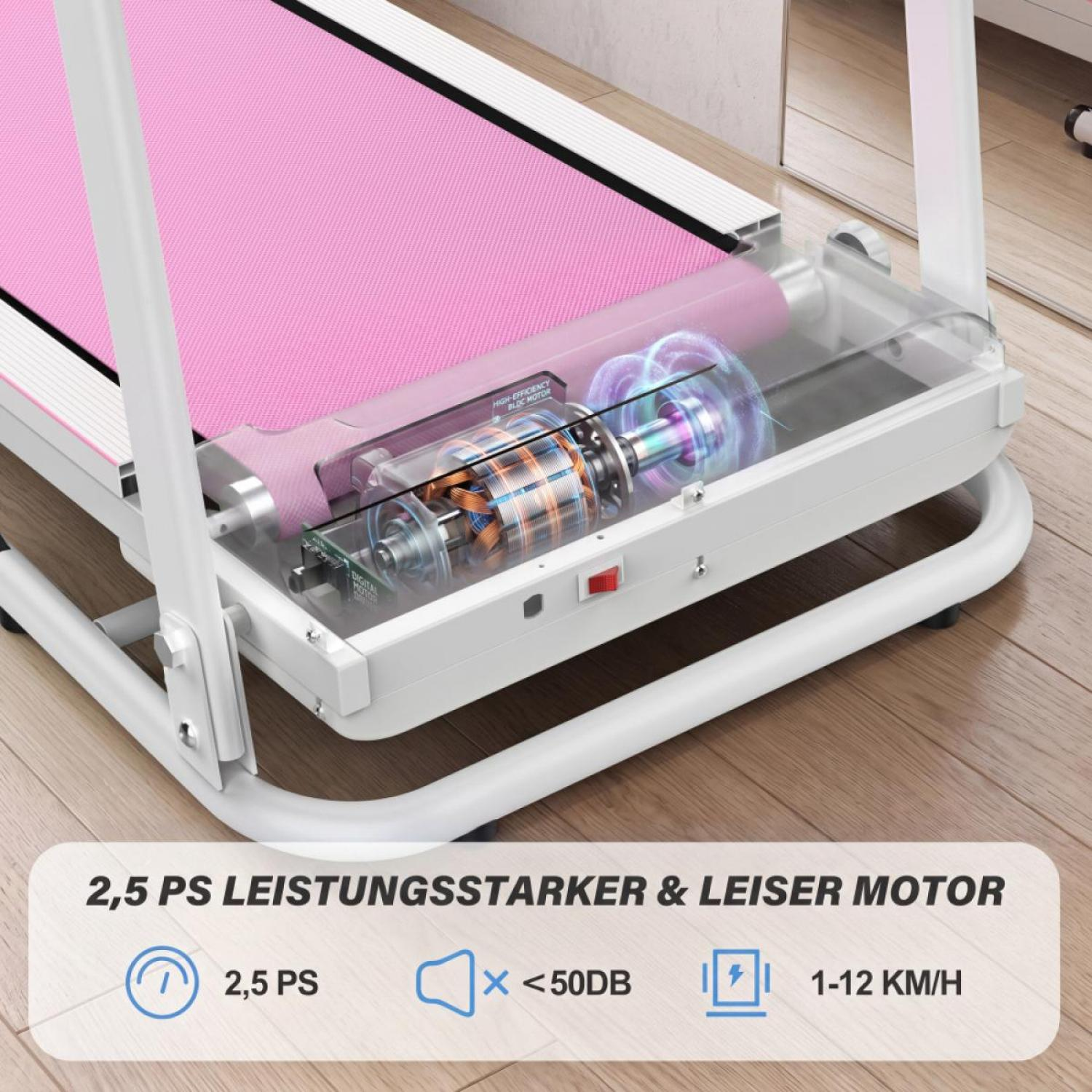 Ein Laufbandmotor mit 2,5 PS, unter 50 dB, 1-12 km/h.