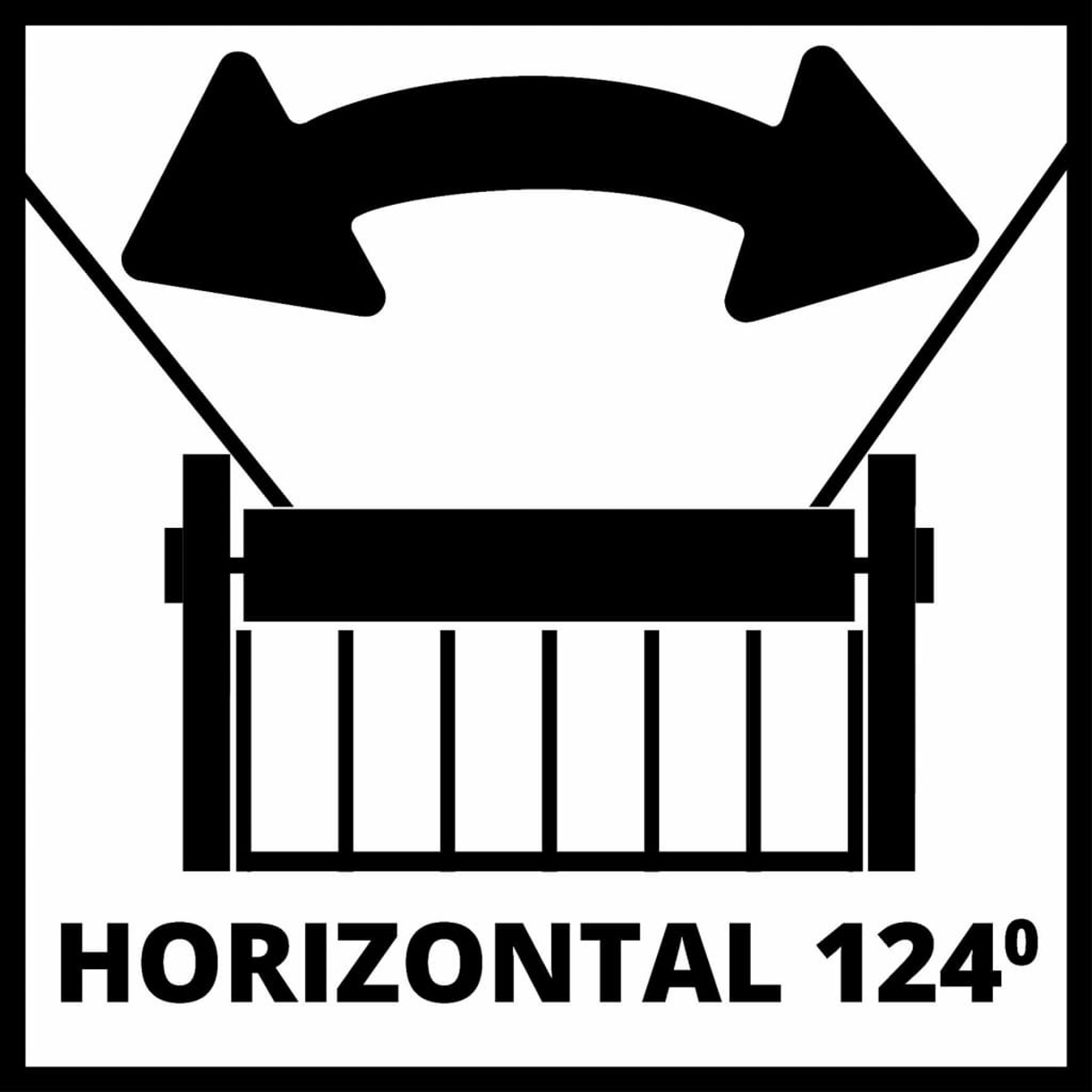 Symbol für horizontale 124°-Drehung