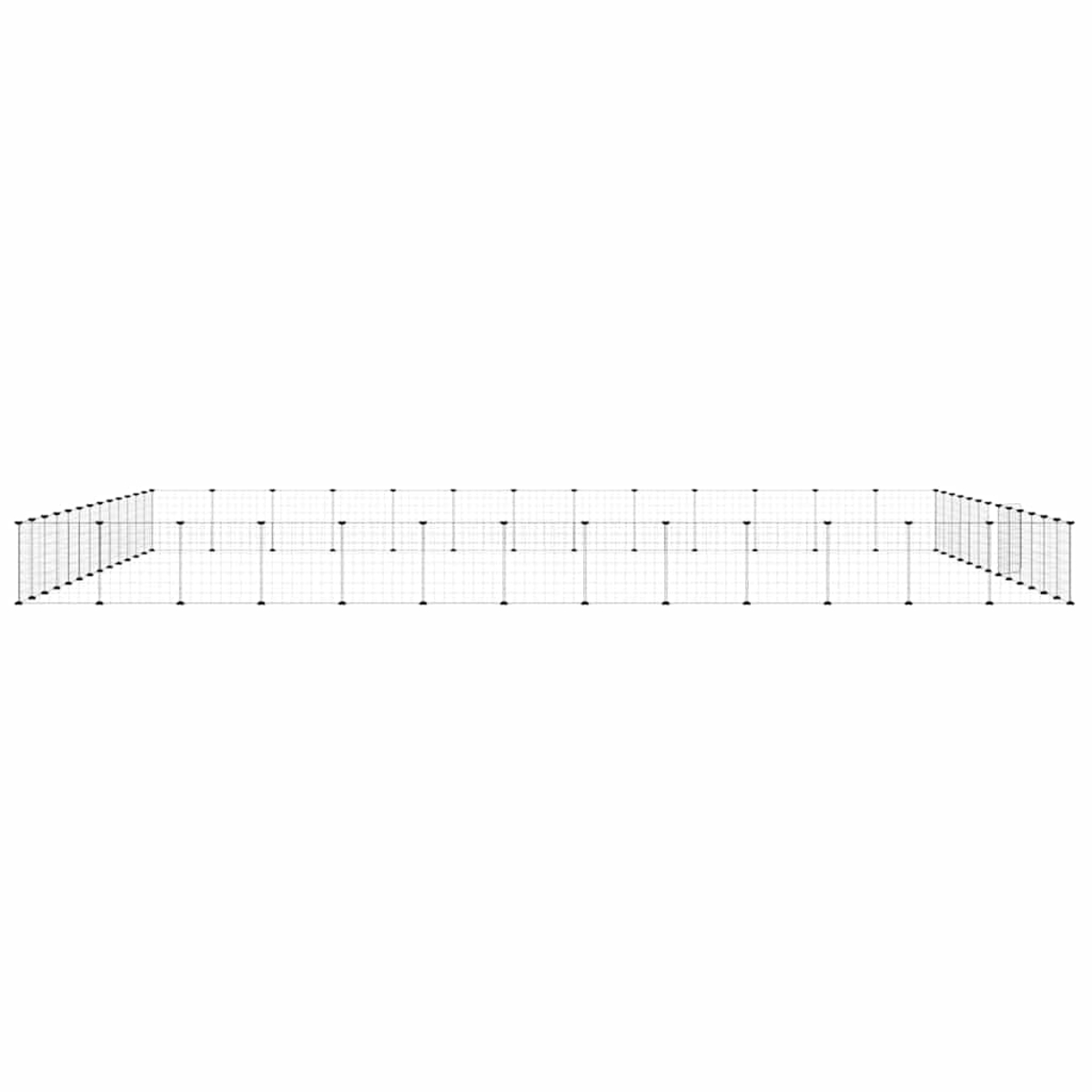 Ein rechteckiger Käfig aus schwarzen Stangen und Gittern auf weißem Hintergrund.