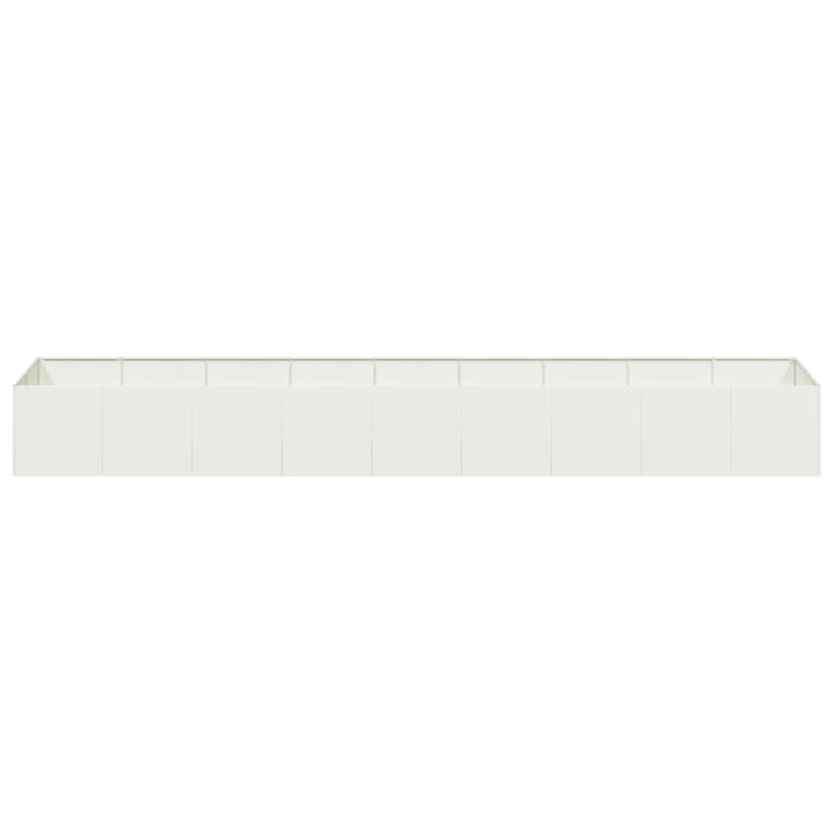 Un contenitore lungo, bianco e rettangolare con molti scomparti.