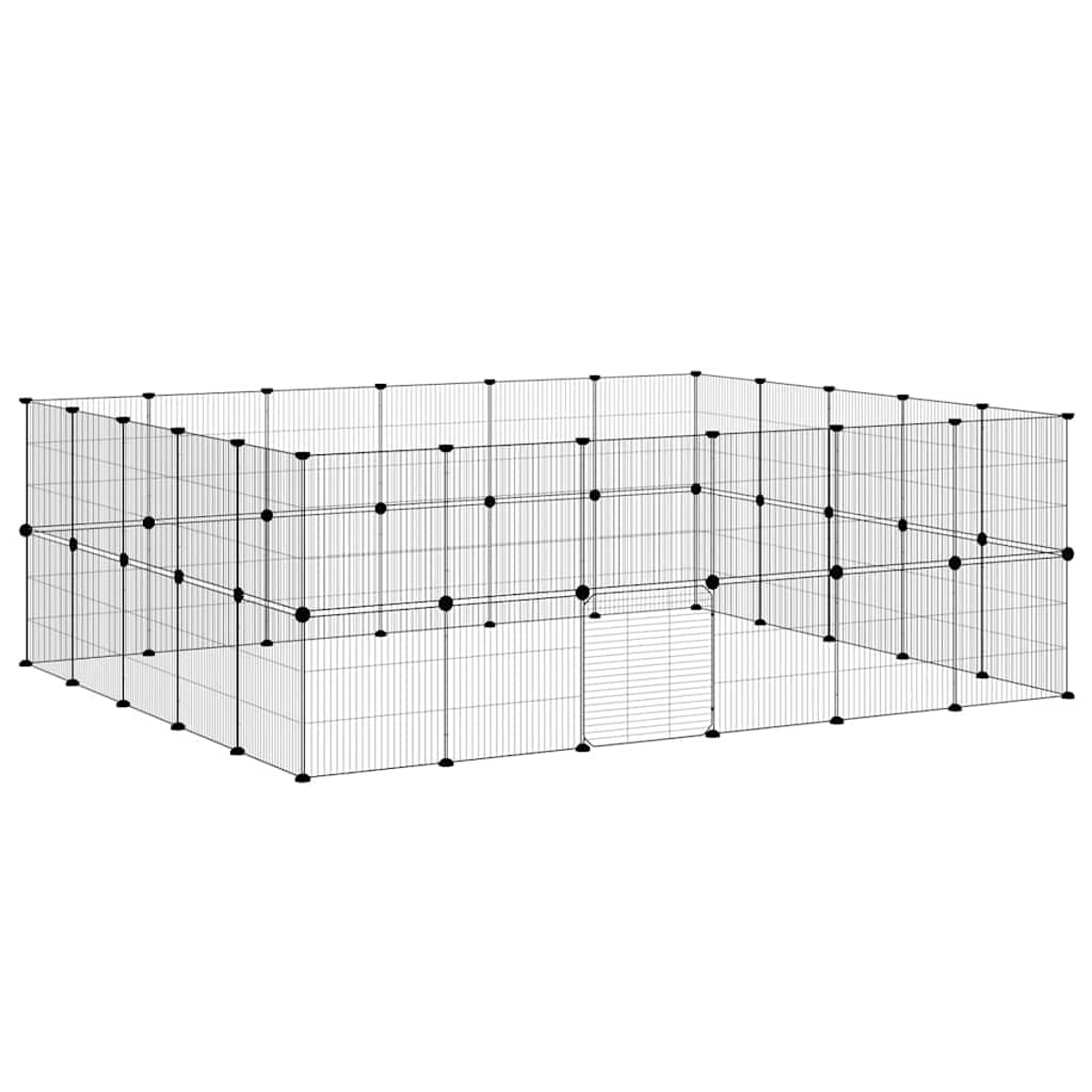 Ein rechteckiger Drahtzaun, der für Haustiere oder Kinder bestimmt ist.