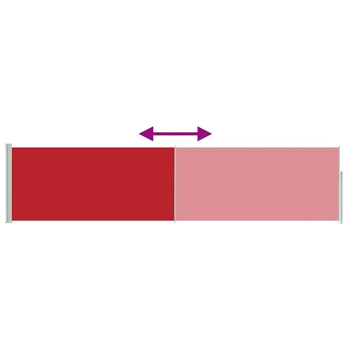 Un pannello rosso e uno rosa con frecce che indicano movimento.