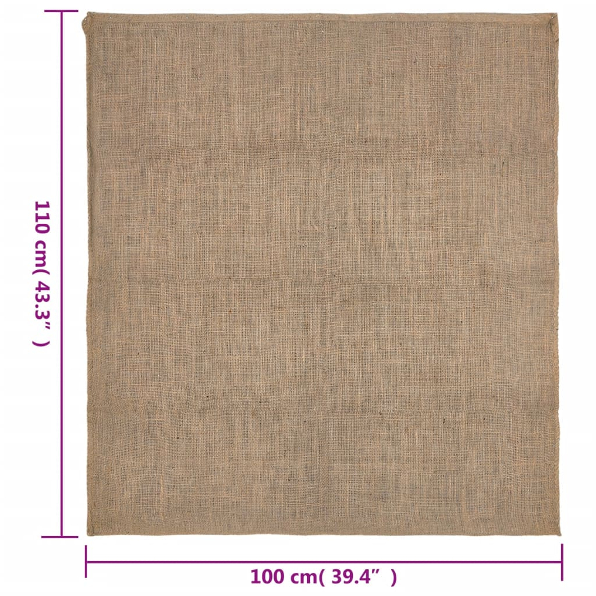 Braunes Jute-Tuch, 100x110cm.