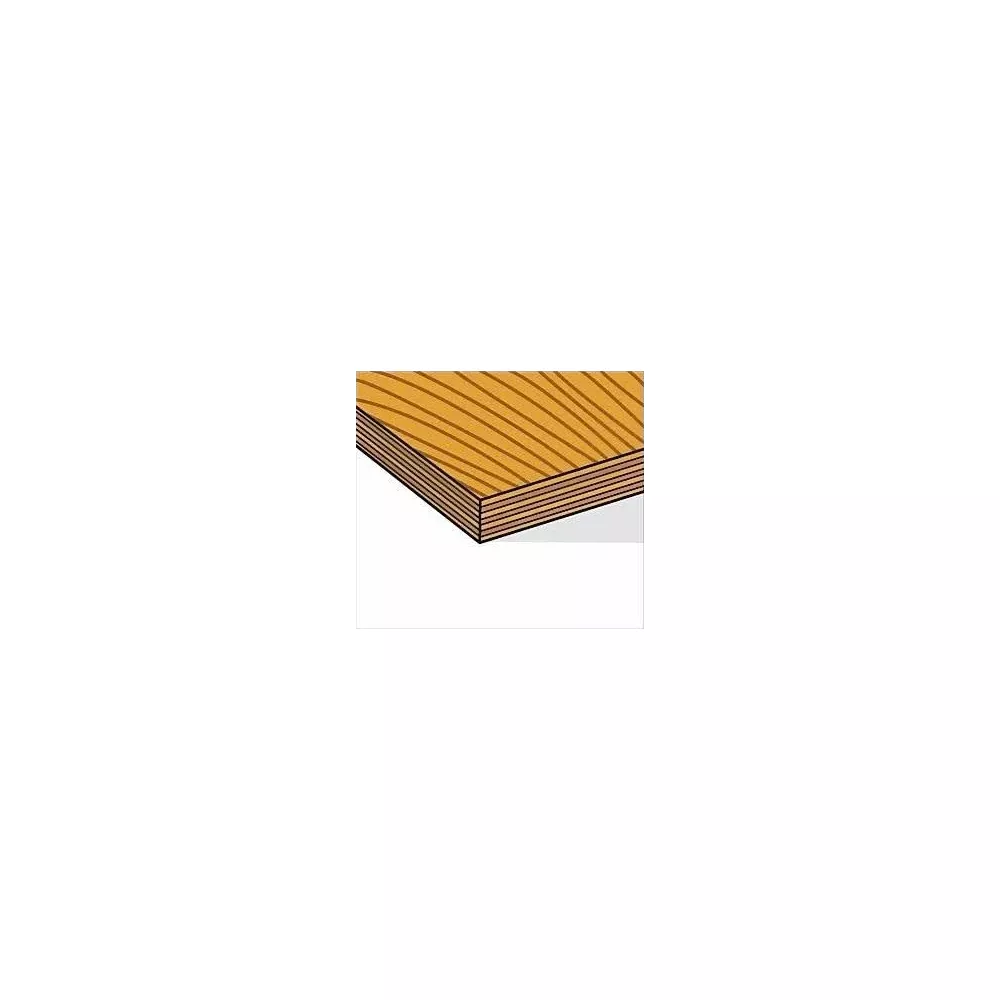 Holzplatte mit Schichten und Maserung.