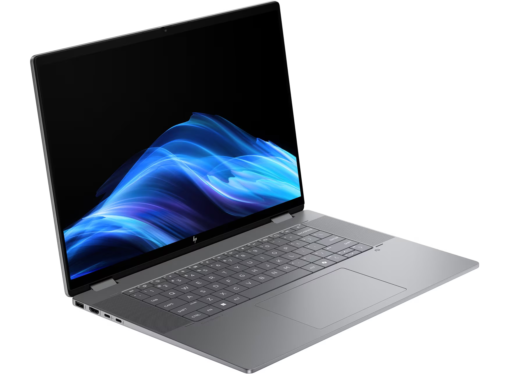 Laptop HP 16-ar0677ng QWERTZ / AMD Ryzen™ AI 7 350 (maks. taktowanie w trybie Boost do 5,0 GHz, 16 MB pamięci podręcznej L3, 8 rdzeni, 16 wątków) / 24 GB RAM / 1 TB SSD / Radeon™ 860M / Windows 11 Home srebrny