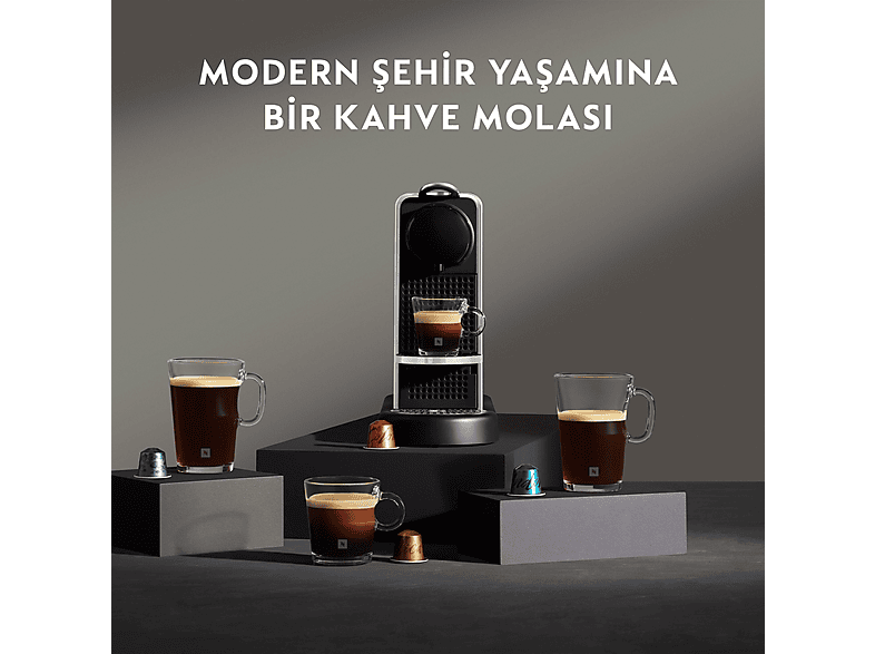NESPRESSO D 140 Citiz Platinum Paslanmaz Çelik Kapsüllü Kahve