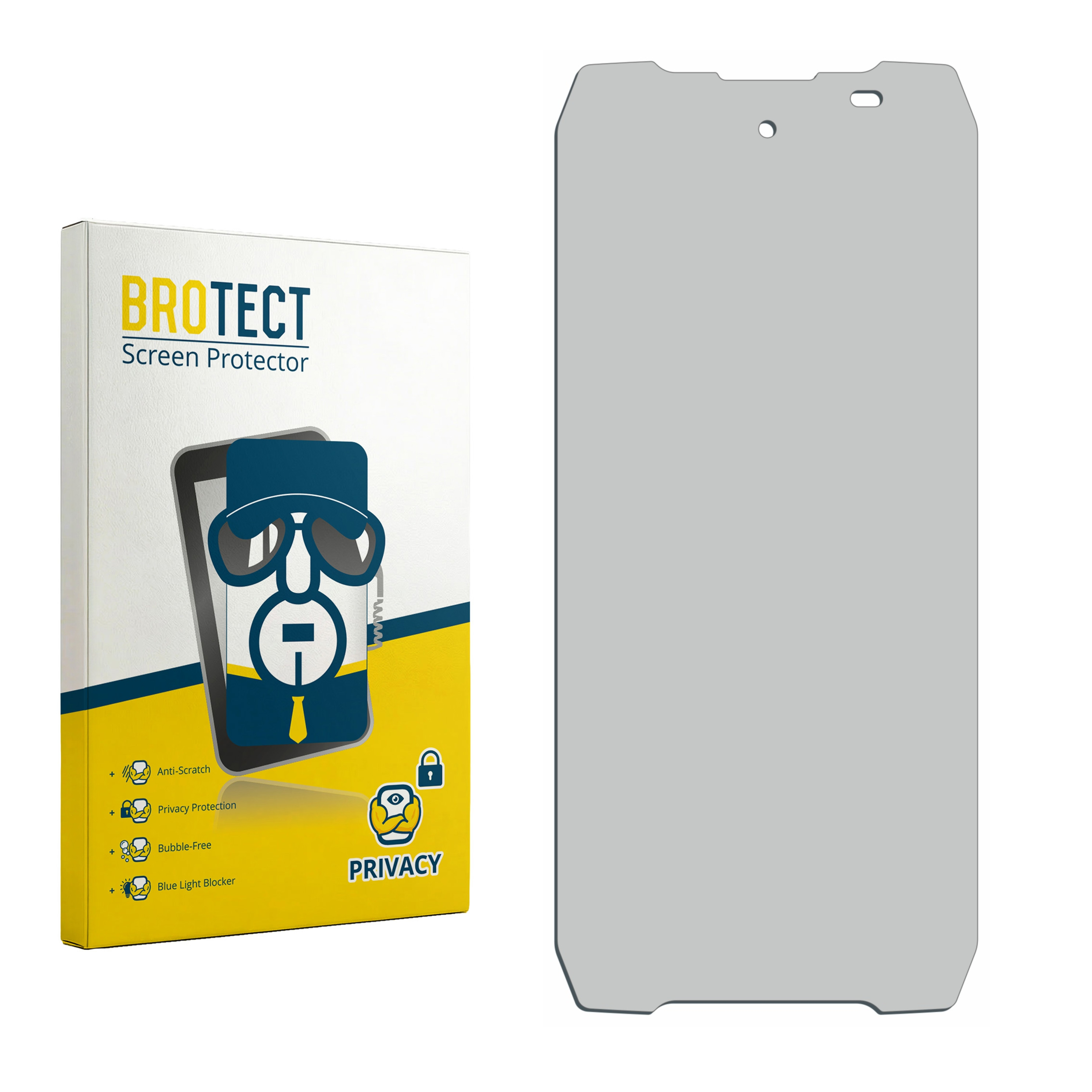 BROTECT Displayschutzfolie mit Verpackung, Anti-Kratzer und Blendschutz.