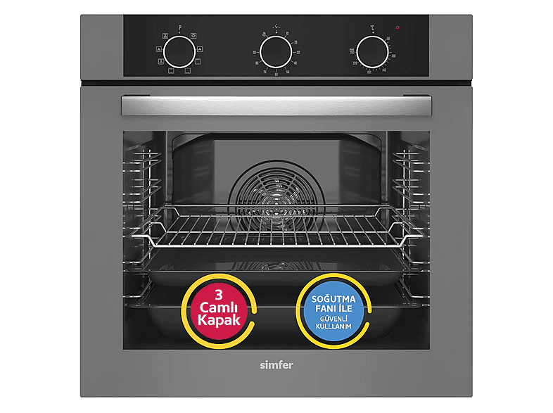 SIMFER 8222 QS Büyük Pop-Up 9 Fonksiyon Cam Power Turbo 79 l