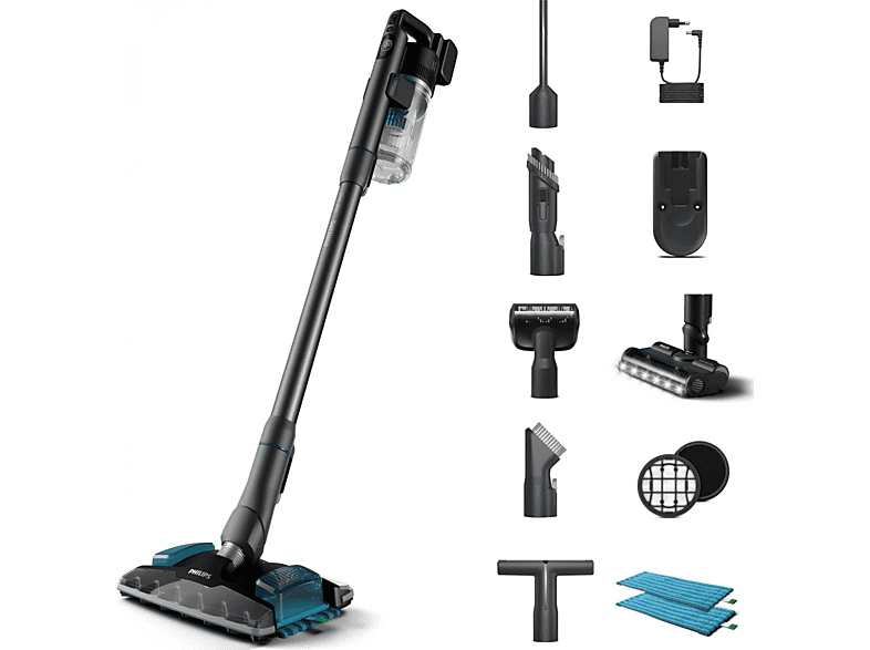 PHILIPS Aqua Plus 8000 Serisi XC8057/01 Islak Kuru Şarjlı Dikey Süpürge Siyah
