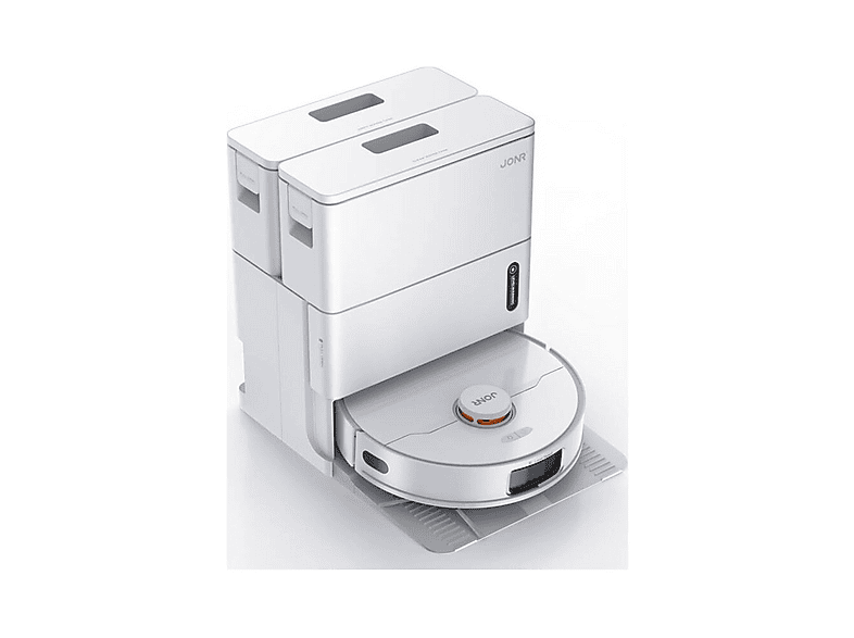 Robot aspirador - JONR T5 Pro Gen 2, 55 W, Potencia de succión 15000 Pa, Depósito 2,5 l, Autonomía 150 min, Blanco