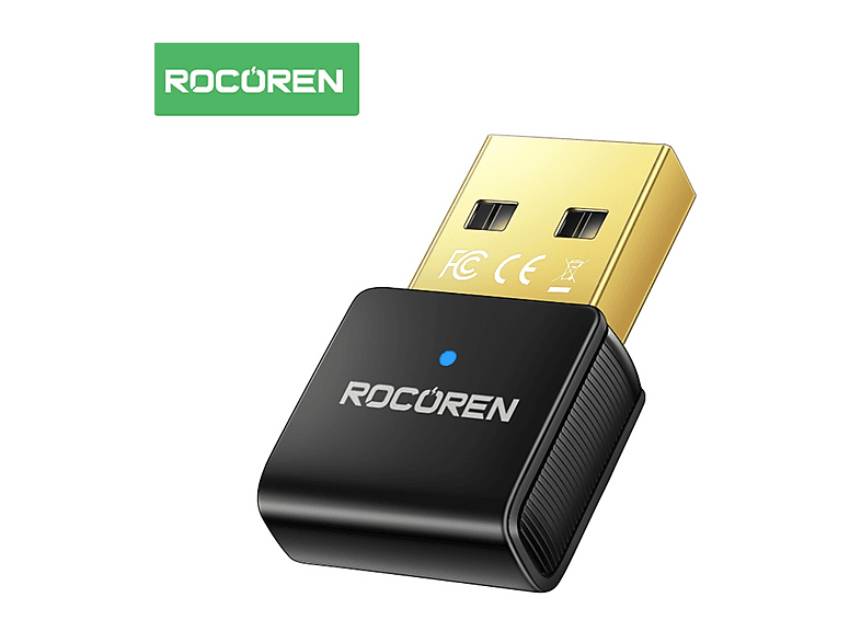 ROCOREN Bluetooth 5.3 Mini Nano USB Dongle Siyah