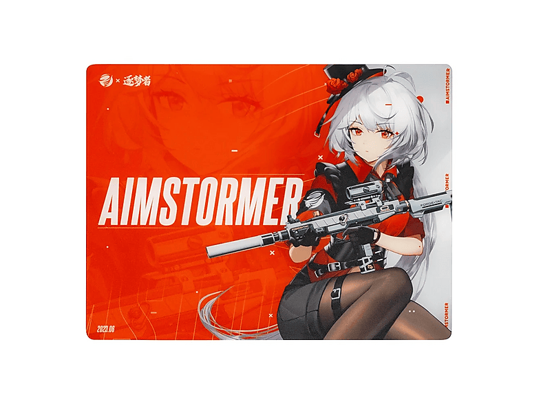 DREAM GAMER Dream Gamer Aim Stormer Float Glass Mousepad - Control Yüzey 500 x 400 mm-Red 2 Gaming Mousepad Çok renkli