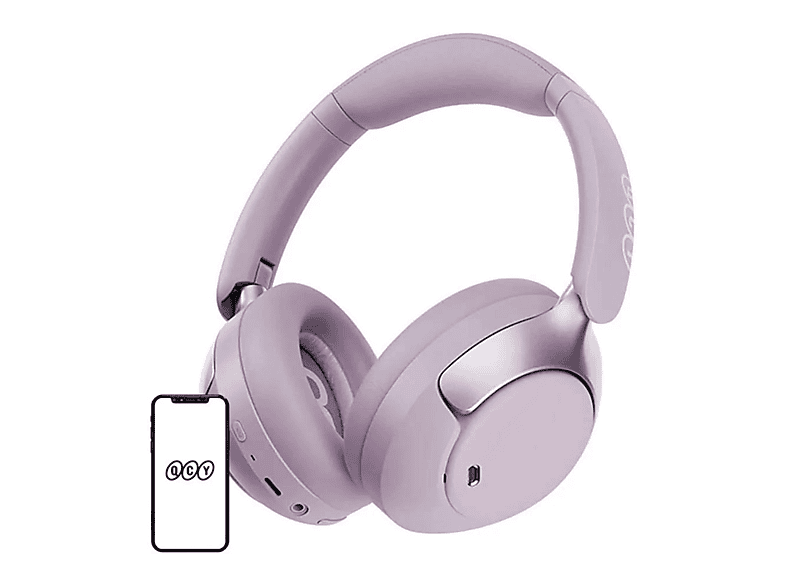 QCY H3 Pro Hybrid ANC Hi-Res LDAC Bluetooth 5.4 Çift Cihaz Desteği Kablosuz Kulak Üstü Kulaklık Mor