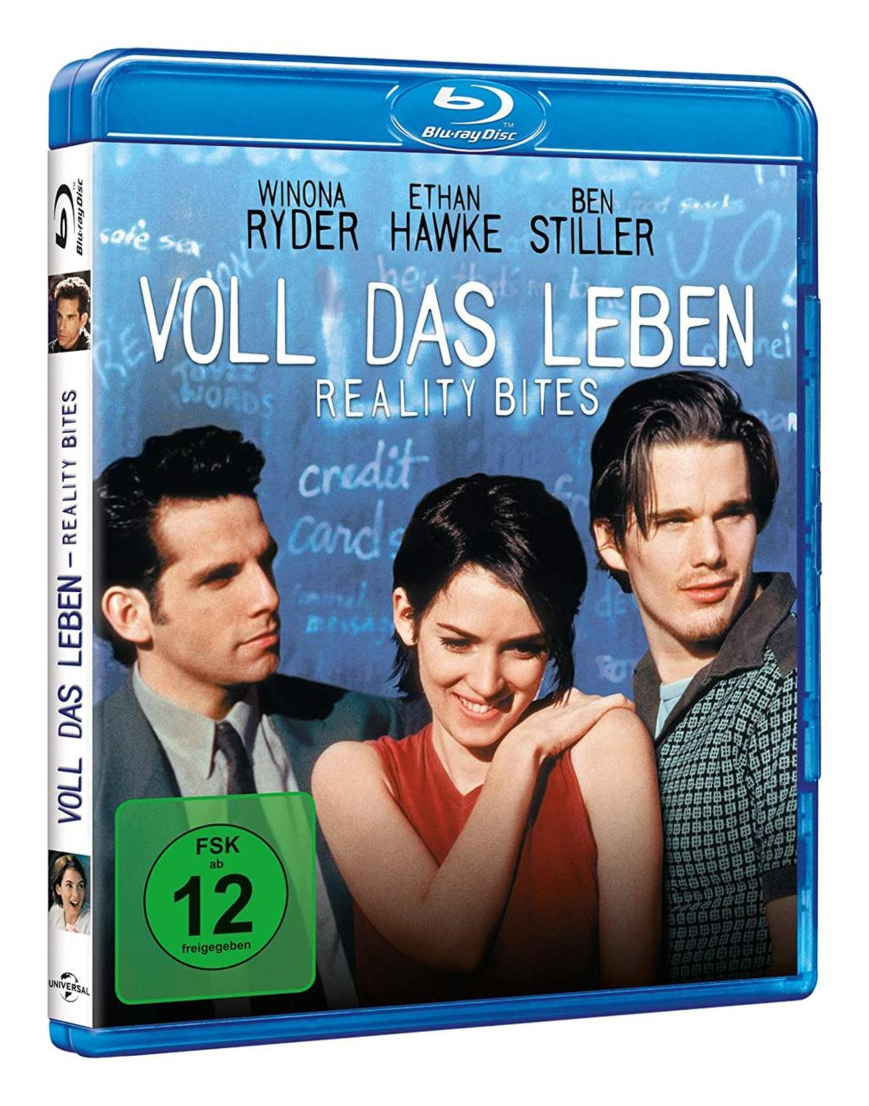 Blu-ray-Hülle des Films Voll Das Leben mit Winona Ryder, Ethan Hawke und Ben Stiller vor einer blauen Hintergrundwand.