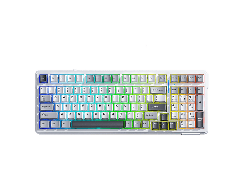 AULA Aula F99 3 Modlu RGB Hot Swap Mekanik Linear GrayWood V3 Switch Kablosuz Makrolu Klavye Gri Kablolu , bluetooth , 2.4ghz kablosuz Manyetik Oyuncu Klavyesi Gri