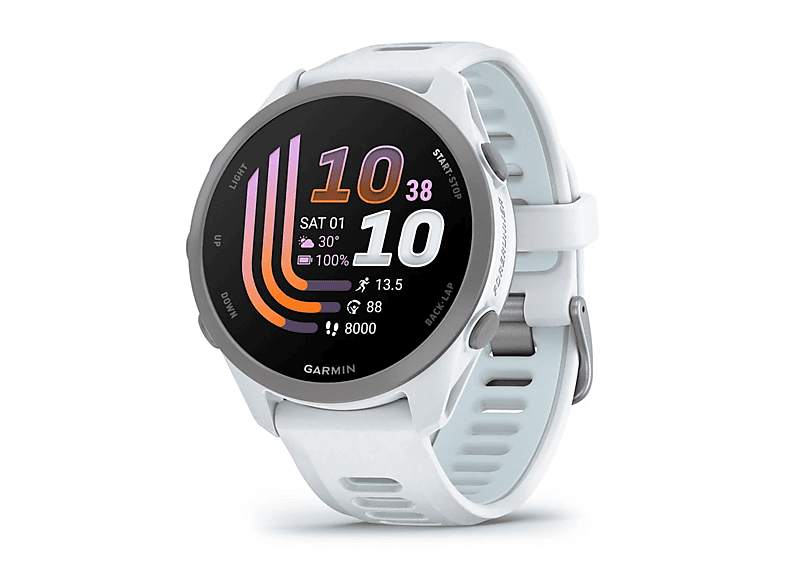 GARMIN Forerunner 170 Music Kayışlı 47 mm Akıllı Saat Beyaz-Bulut Mavisi