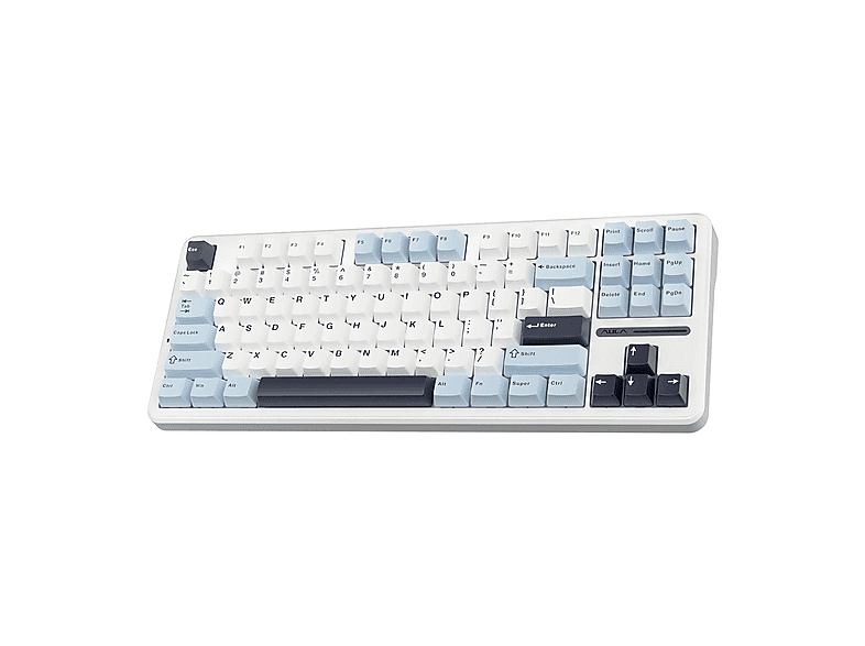 AULA Aula F87 PRO Mekanik RGB TKL GrayWood V3 Switch Kablosuz Makrolu Hot Swap Klavye Açık Mavi Kablolu , bluetooth , 2.4ghz kablosuz Manyetik Oyuncu Klavyesi Açık mavi