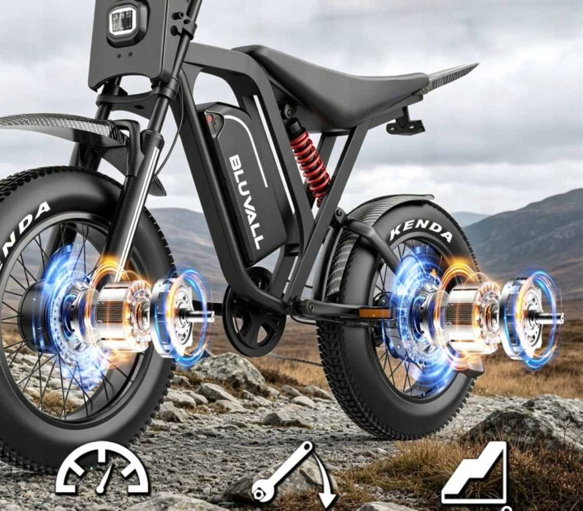 All Terrain Bike (ATM) BLUVALL R700 D - doppio motore 3000W, Batteria 1300Wh, Autonomia 55 km, Ruote 20"