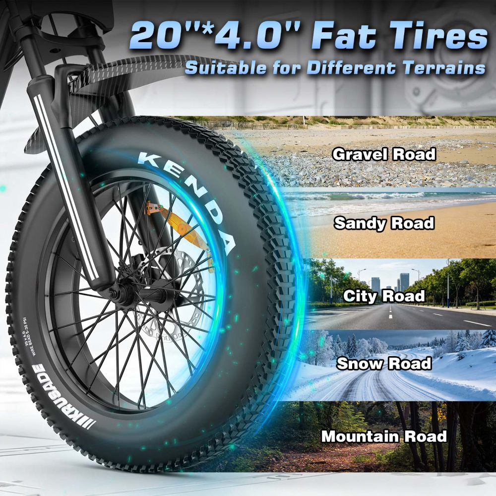 All Terrain Bike (ATM) BLUVALL R700 D - doppio motore 3000W, Batteria 1300Wh, Autonomia 55 km, Ruote 20"
