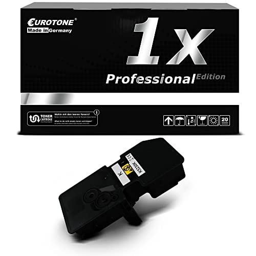 Schwarze Eurotone Toner-Patrone vor passender schwarzer Produktverpackung.