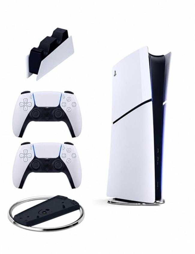 SONY Playstation 5 Slim Digital 825 GB + 2 Dualsense Kol + Vertical Stand + Şarj İstasyonu Beyaz