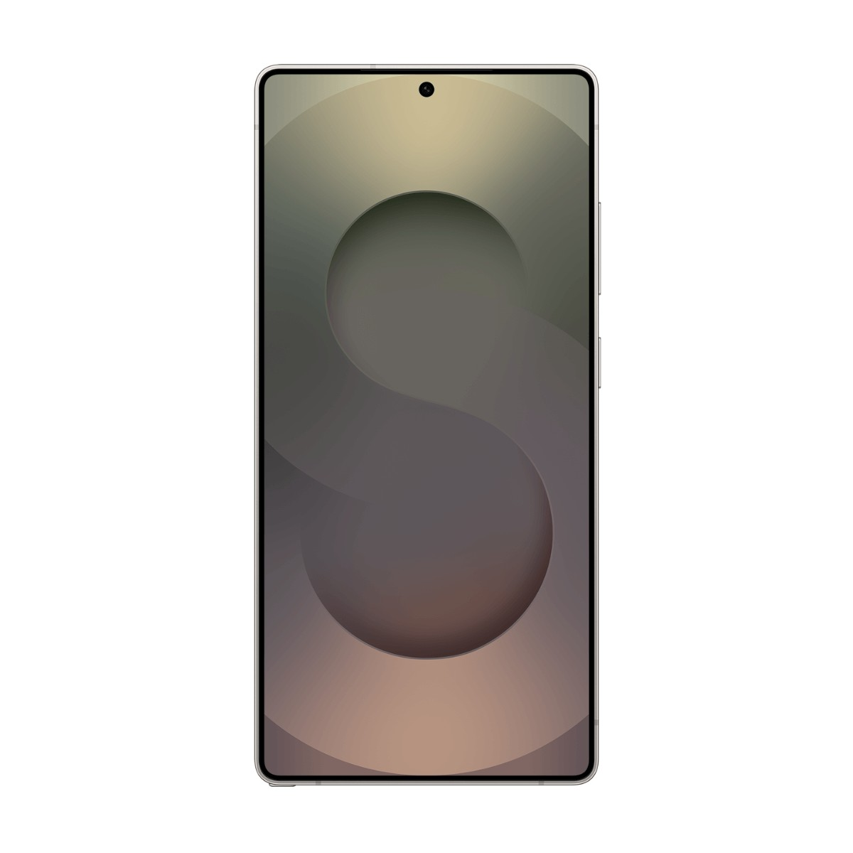 Front view of a smartphone with a bright display and rounded corners on a white background.