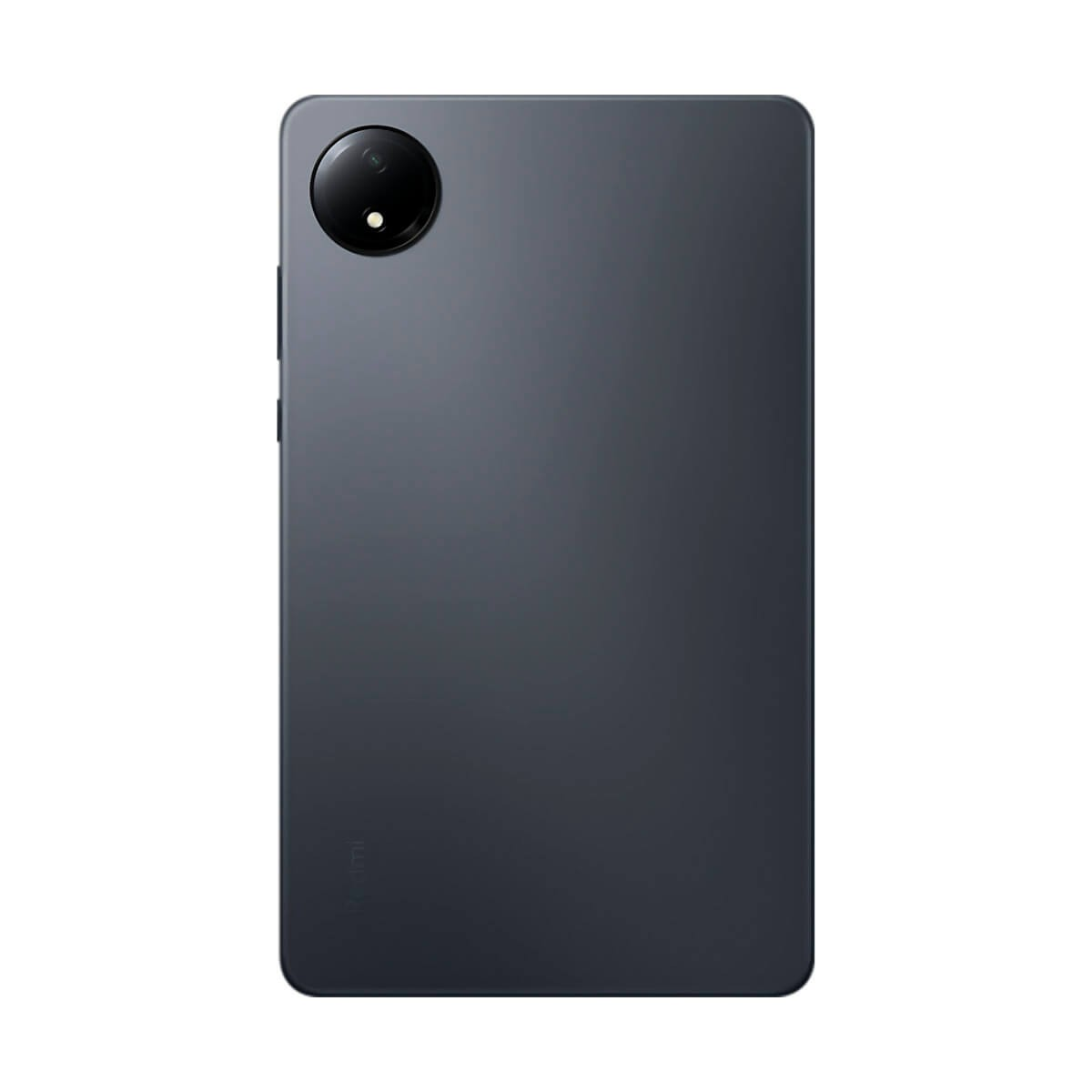 Retro di uno smartphone grigio scuro con modulo fotocamera circolare.
