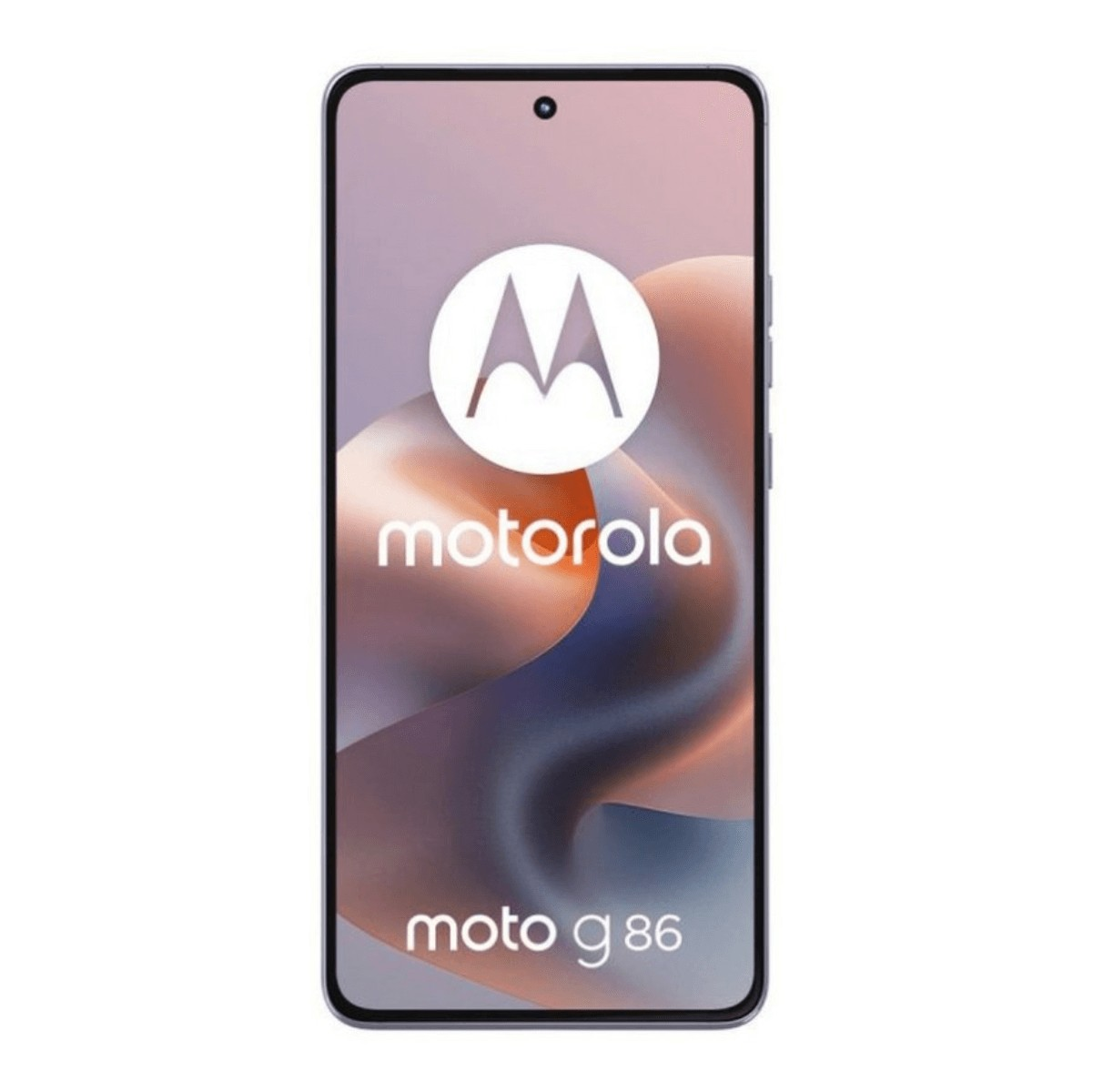 Ein Motorola G86 Smartphone zeigt seinen Sperrbildschirm mit dem Motorola Logo.